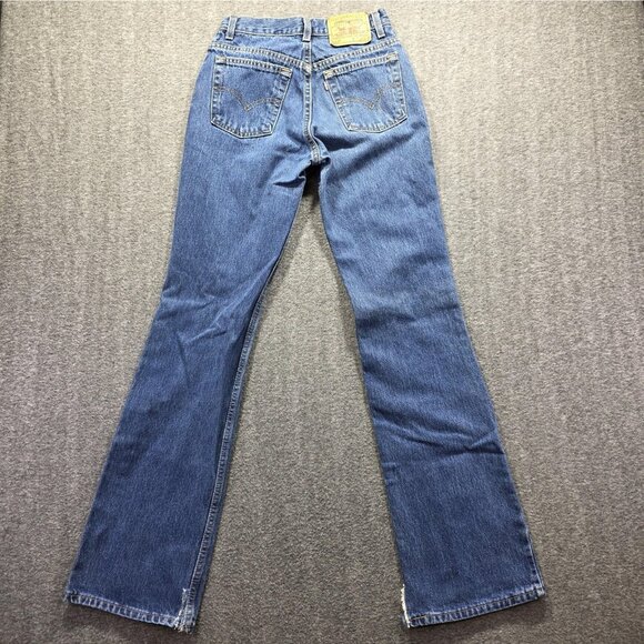 Vintage Levis 517 Jeans Womens 5 Juniors Blue Bootcut Low Rise Made USA 90s - Picture 2 of 10